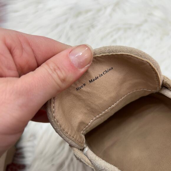 Dolce Vita Neutral Minimalist Chunky Platform Elias Dune Suede Leather Loafers 9 - Picture 9 of 9